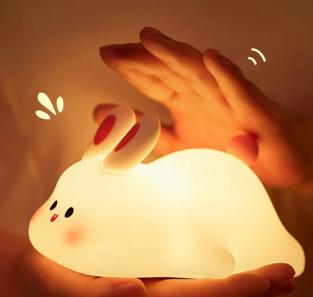 LED Night light Silicone Rabbit Touch Sensor lamp Cute Animal Light Bedroom Decor Gift for Kid Baby Child Table Lamp Home Decor
