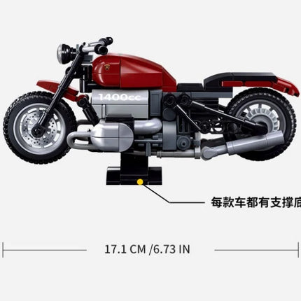 New Motorcycle Building Blocks Stable Base Model Bricks Cool Shape Kit Ornaments Educational Toys For Children