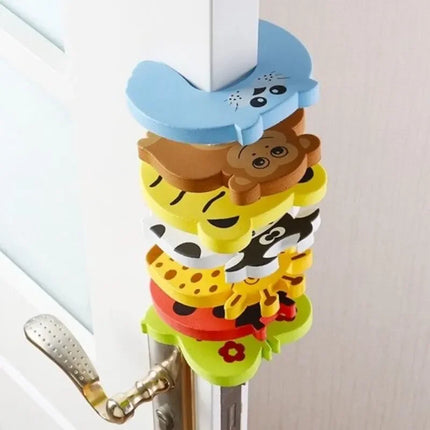Cartoon Door Stopper – 2/5pcs Anti-Pinch Lock for Child Safety & Finger Protection