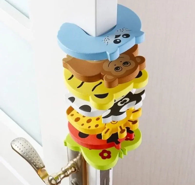 Cartoon Door Stopper – 2/5pcs Anti-Pinch Lock for Child Safety & Finger Protection