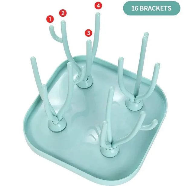 Baby Bottle Dry Rack – Removable Tray for Bottles, Pacifiers & Cups