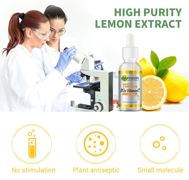 Garnier Bright Complete 30 Times Vitamin C Nicotinamide Enhanced Essence Facial Repair Essence Acne Removing Beauty Product