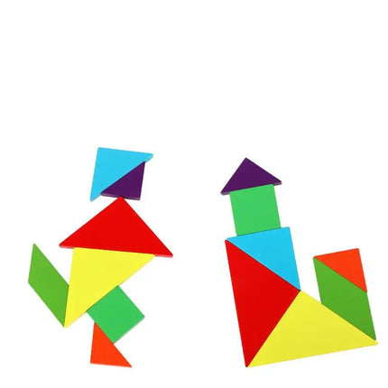 Wooden Magnetic Tangram Puzzle – Educational Montessori Book Toy for Children