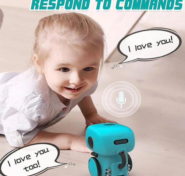Intelligent RC Robot Toy – Interactive Voice & Touch Control with Russian, English & Spanish Versions for Educational Play