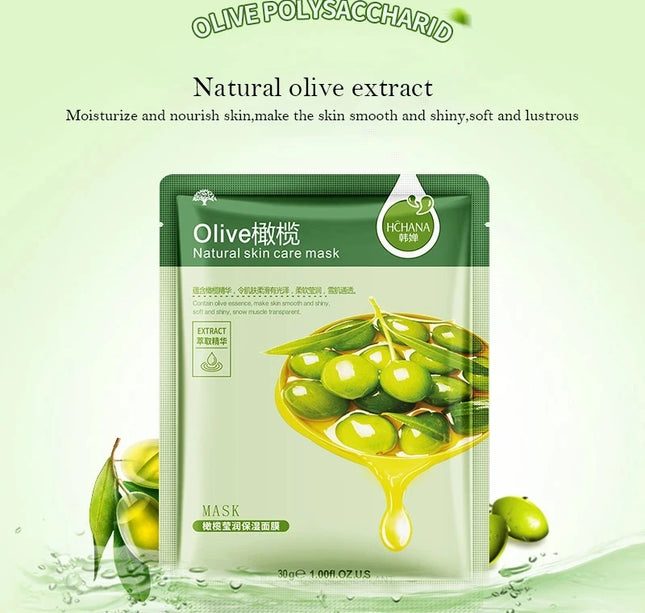 30pcs Natural Plant Facial Mask Moisturizing Oil Control Anti-Aging Fruit Aloe Korean Sheet Face Mask Beauty Skin Care Prodcuts