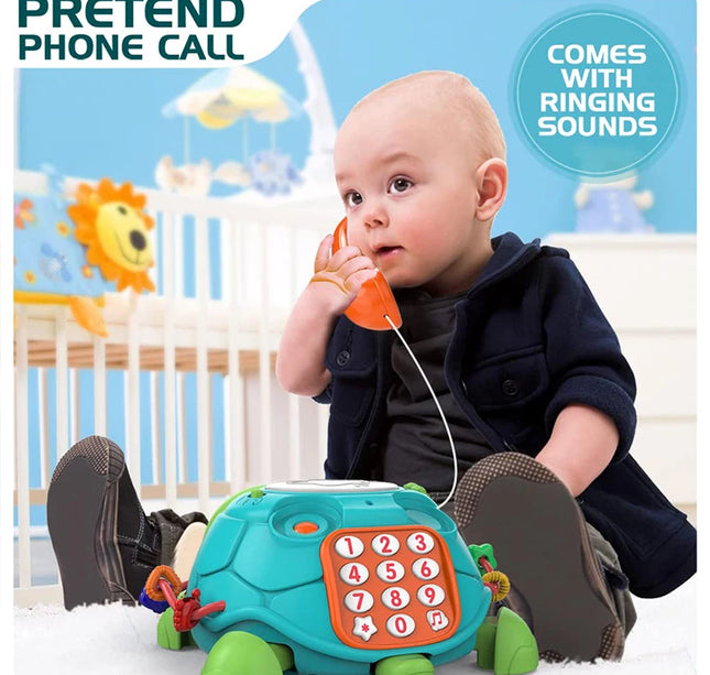 Baby Toys 6-18 Months Music Turtle Crawling Light Sound Music Toy Girl Boy Early Learning Educational Toys Infant Toddler Gifts