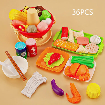 Kids Pretend Kitchen Playset – Simulation BBQ & Cooking Toys for Girls Educational Play House Fun