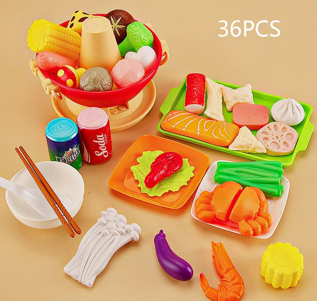 Kids Pretend Kitchen Playset – Simulation BBQ & Cooking Toys for Girls Educational Play House Fun