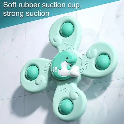Baby Suction Cup Spinner Toys – 3pcs Bath Rattles & Educational Fidget Set for Boys