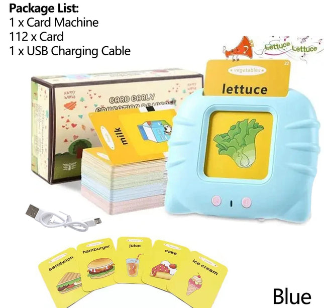 Early Education Flash Card Talking Flashcards for Kids Preschool Electronic Early Education Machine Gift Toddlers Montessori Toy