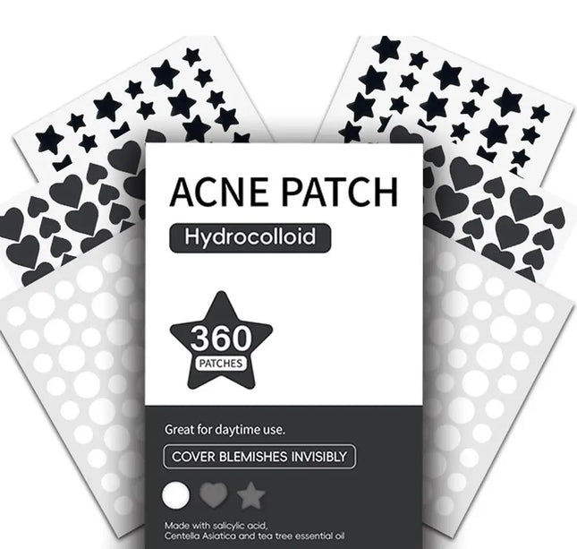 360Pcs Colorful Invisible Pimple Removal Anti-Acne Hydrocolloid Patches Spots Marks Concealer Beauty Makeup Tool Repair Sticker