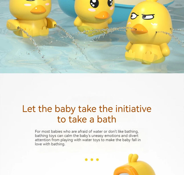 Automatic Water Spray Duck Toy – Sensory Bath Gift for Toddlers & Babies