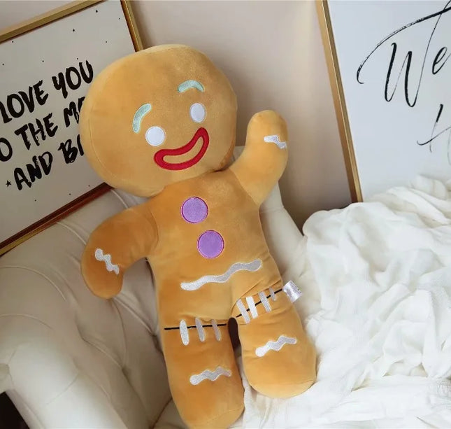 Gingerbread Man Plush Toy – Soft Stuffed Cookie Doll for Room Decoration & Birthday Gifts