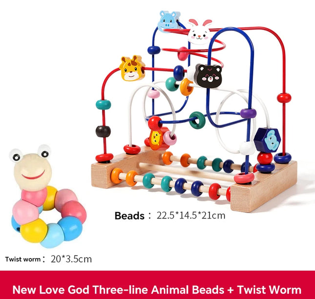 Early Education Building Blocks & Beads – Intelligence Development Toy for Toddlers Ages 1–3 Boys & Girls