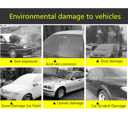 Universal Outdoor Car Cover – Full Exterior Sunshade & Snow Protection for Hatchback, Sedan & SUV