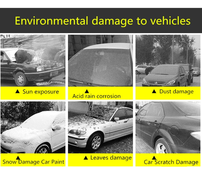 Universal Outdoor Car Cover – Full Exterior Sunshade & Snow Protection for Hatchback, Sedan & SUV