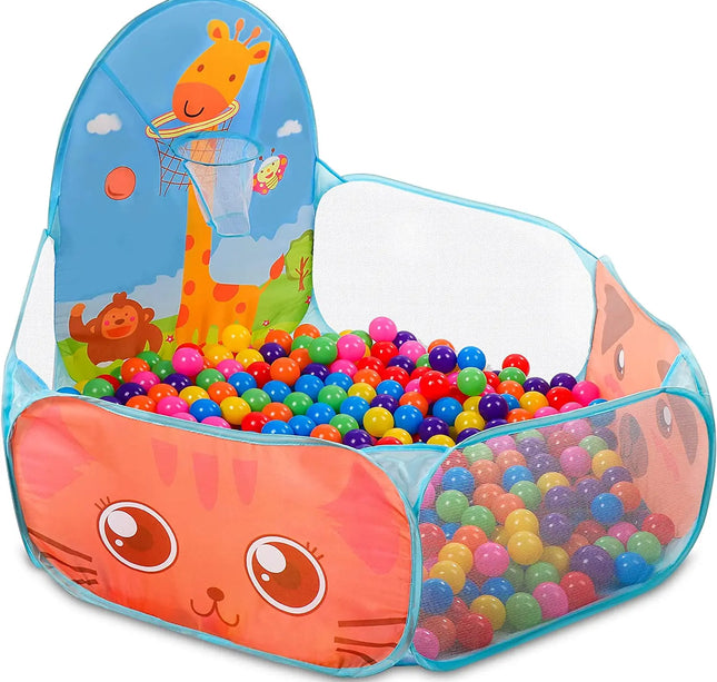 Portable Foldable Ball Pit Tent – Children's Indoor & Outdoor Play Tent with Basket for Holiday Gifts & Educational Fun