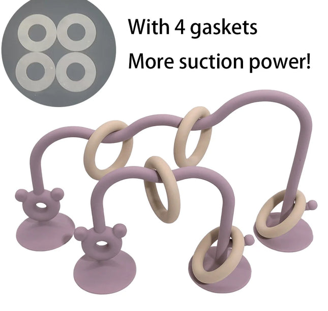 1pcs Silicone children's silicone tabletop toys, bead wrapped baby early education puzzle game toys