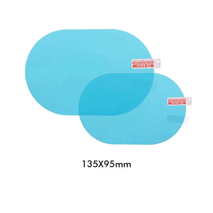 Rearview Mirror & Side Window Film – 2pcs Anti-Fog Rainproof Car Protection Stickers