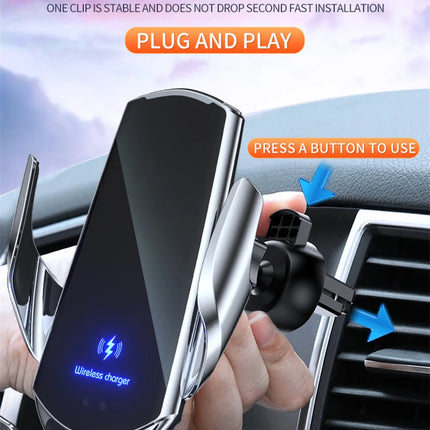 Car Wireless Charger Magnetic Auto Car Mount Phone Holder For iPhone Samsung Xiaomi Infrared Induction 15W Fast Charging Station