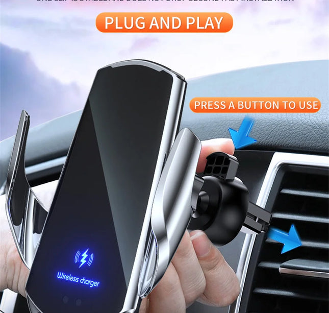 Car Wireless Charger Magnetic Auto Car Mount Phone Holder For iPhone Samsung Xiaomi Infrared Induction 15W Fast Charging Station