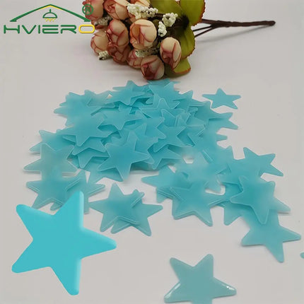Luminous Star Wall Stickers – 50/100pcs 3cm Glow Decor for Kids & Parties