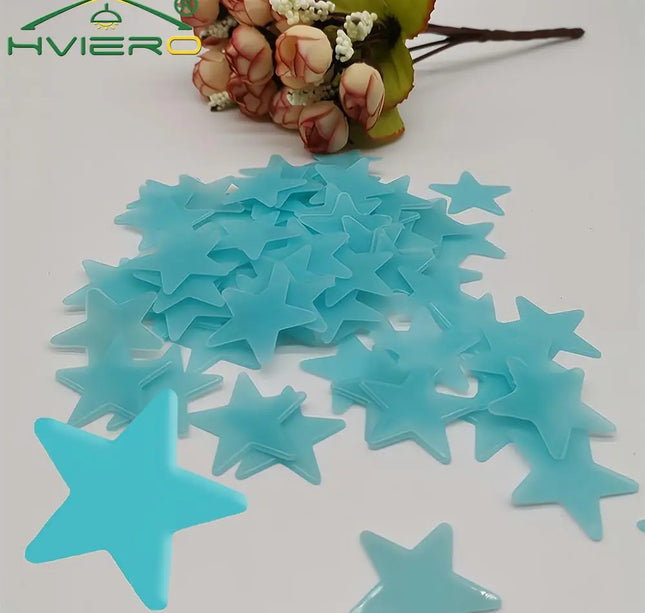 Luminous Star Wall Stickers – 50/100pcs 3cm Glow Decor for Kids & Parties