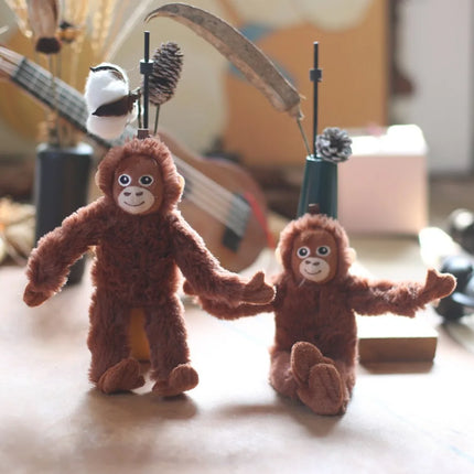 Soft 20cm Gorilla Pendant Monkey Orangutans Plush Doll Pendant Animal Stuffed Key Ring Boy