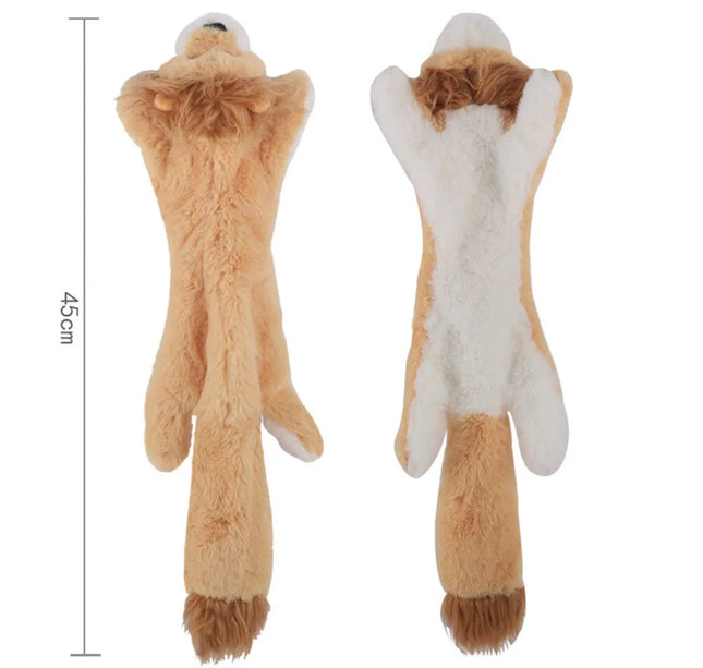 Funny Simulated Animal No Stuffing Dog Toy with Squeakers Durable Stuffingless Plush Squeaky Dog Chew Toy Crinkle Pet Squeak Toy