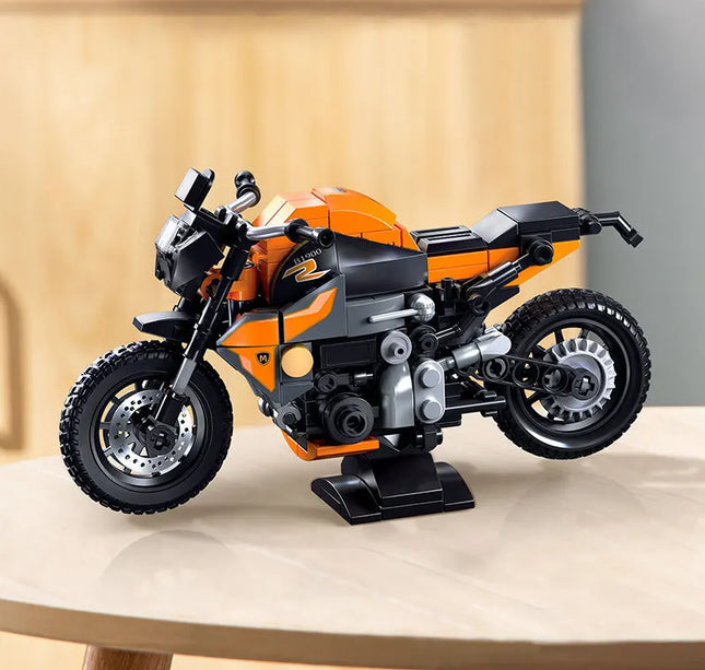 New Motorcycle Building Blocks Stable Base Model Bricks Cool Shape Kit Ornaments Educational Toys For Children