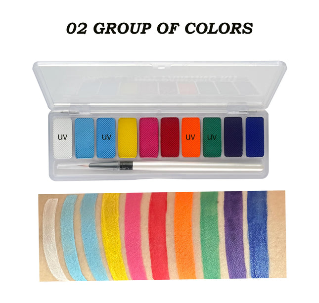 10 Colors Glow Fluorescent Neon Oil Face Body Art Paint UV Glow Oil Painting Halloween Party Fancy Dress Beauty Makeup Cosmetics
