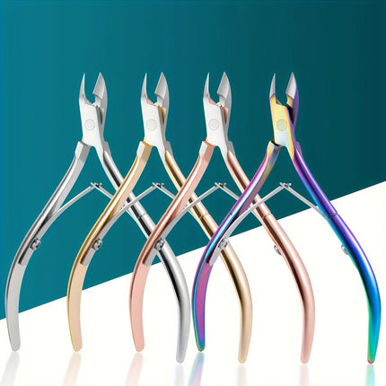 1 Pcs Colorful Scissor Nipper Clipper  Plier Colorful Nail Cuticle Dead Skin Remover Clear Nail Art Tool for Beauty Salon