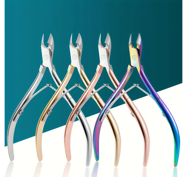 1 Pcs Colorful Scissor Nipper Clipper  Plier Colorful Nail Cuticle Dead Skin Remover Clear Nail Art Tool for Beauty Salon