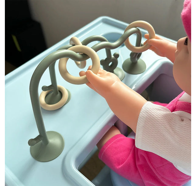 1pcs Silicone children's silicone tabletop toys, bead wrapped baby early education puzzle game toys