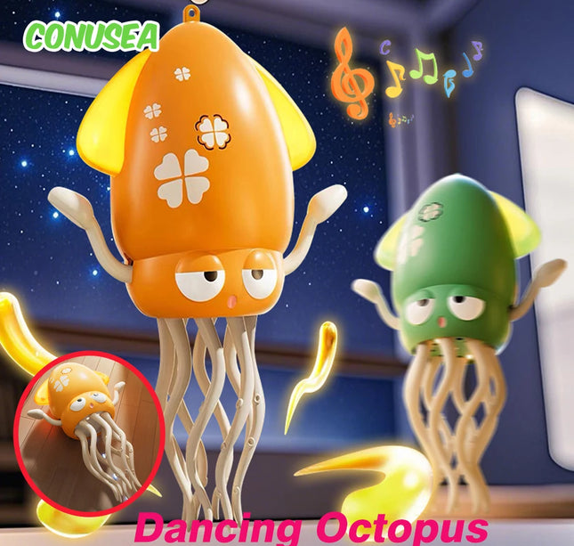 Electric Dancing Octopus Toy – Luminous Musical Fidget Toy for Kids, Babies, Pets & Stress Relief