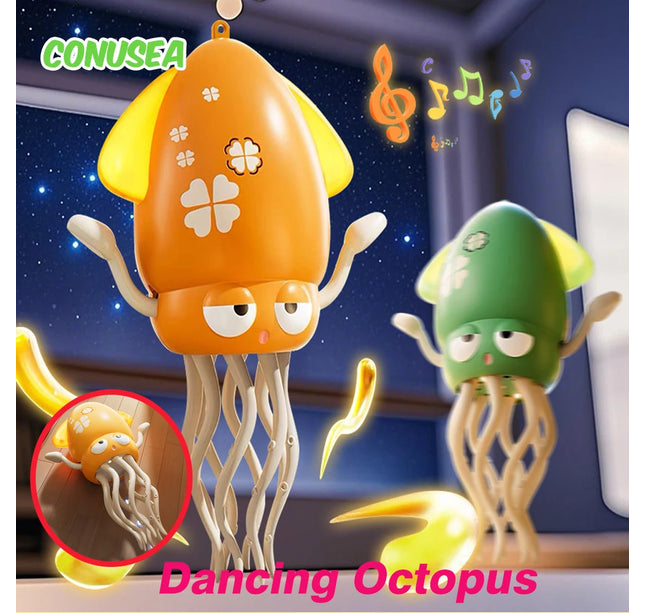 Electric Dancing Octopus Toy – Luminous Musical Fidget Toy for Kids, Babies, Pets & Stress Relief