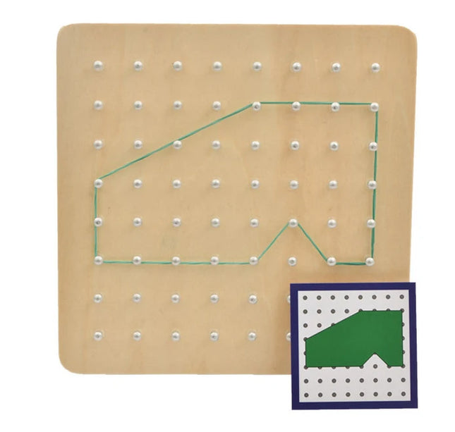 Montessori Geometry Math Teaching Aids For Children Shape Pegboard Puzzle Game Early Childhood Educational Wooden Toys Gifts