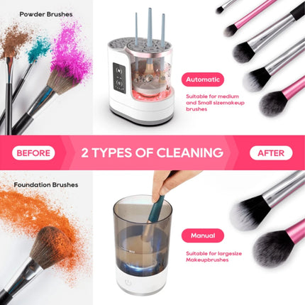 2025 New Electric Makeup Brush Cleaner Washing And Drying Set Automatic Brush Cleaning And Drying Beauty Tool Cleaning Machine.