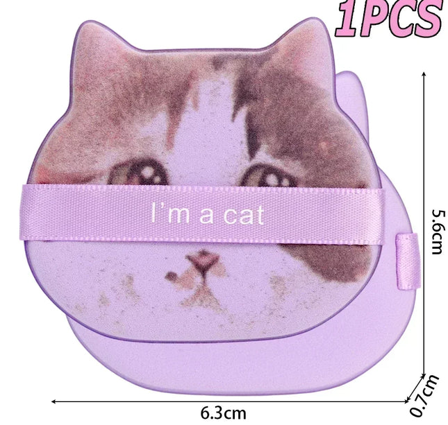 10PCS Cute Cat Makeup Puff Foundation Cosmetic Puff Smooth Powder Concealer Beauty Dry and Wet Dual-use Powder Puff Makeup Tool