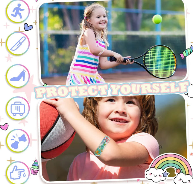 Kids Adhesive Bandages – 100pcs Cute Cartoon Waterproof Medical Strips for Children