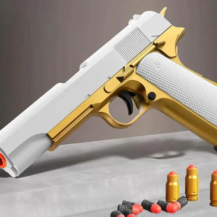 Toy Guns Ball Blaster With Soft Bullets Toys Foam Blaster Shooting Games Education Toy Model For 6,7,8,9,14+ Kids