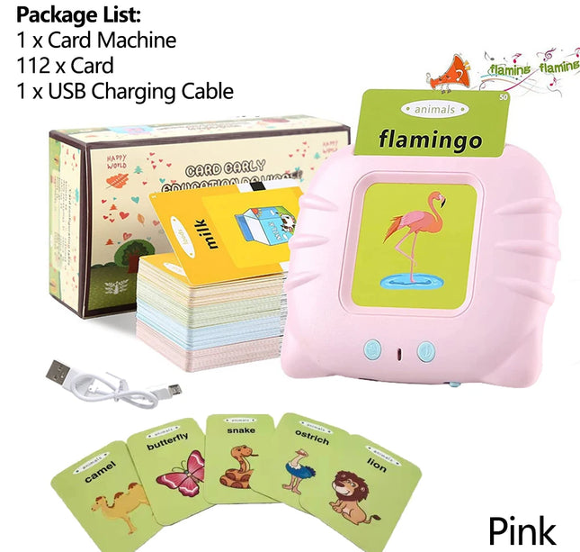 Early Education Flash Card Talking Flashcards for Kids Preschool Electronic Early Education Machine Gift Toddlers Montessori Toy