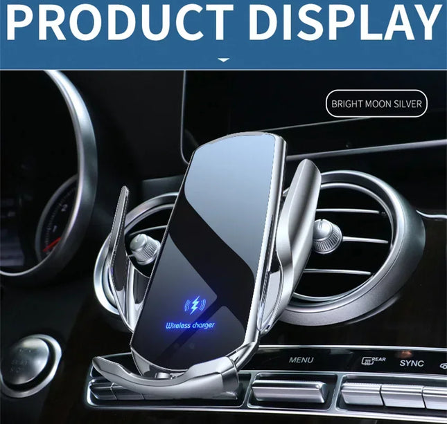 15W Car Magnetic Wireless Charger Automatic Car Mount Phone Holder For iPhone 16 15 For SamsungInfrared Induction Fast Charging