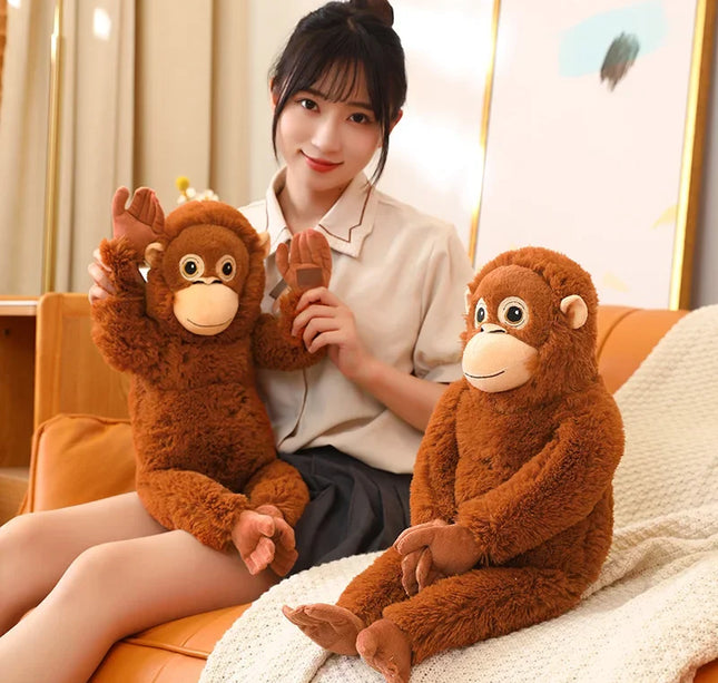 66cm Cartoon Gorilla Plush Toy Chimpanzees Monkey Soft Stuffed Doll Backpack Car Bag Room Decor Kid Gift