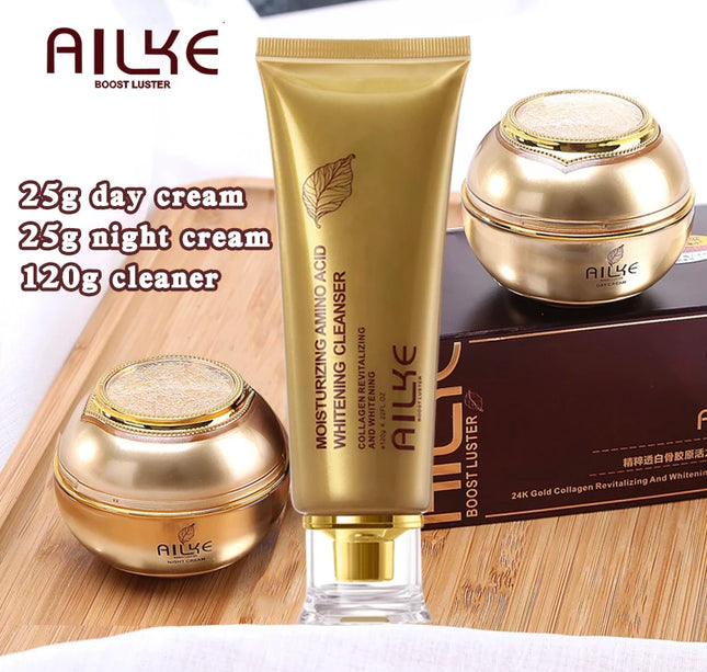 AILKE Whitening Skin Care Set, Reduce Wrinkles, Dark Spots, Anti-Aging, Women Wholesalers Beauty Cosmetics for All Skin Types