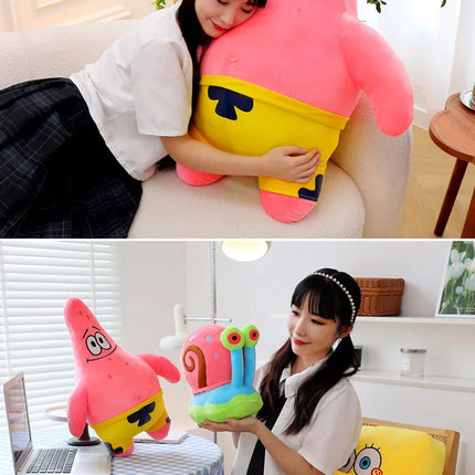 Giant Spongebob & Friends Plush Toys – Patrick, Mr. Krabs, Gary Throw Pillows for Boys’ Birthday & Halloween Decor