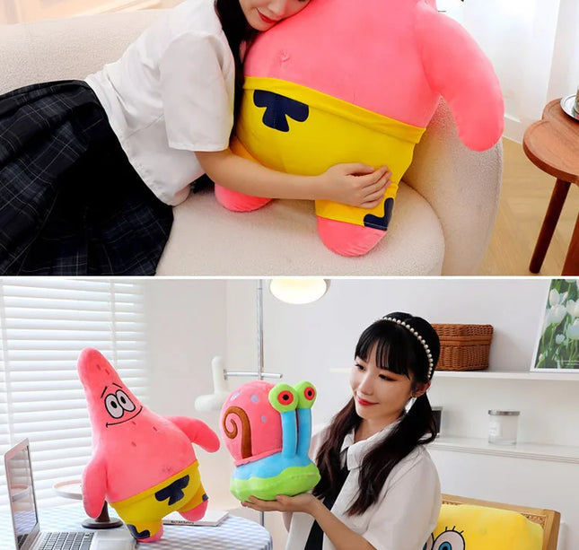 Giant Spongebob & Friends Plush Toys – Patrick, Mr. Krabs, Gary Throw Pillows for Boys’ Birthday & Halloween Decor