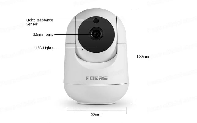 Fuers 5MP Tuya Smart WiFi Camera – Indoor IP Cam with AI & Baby Monitor