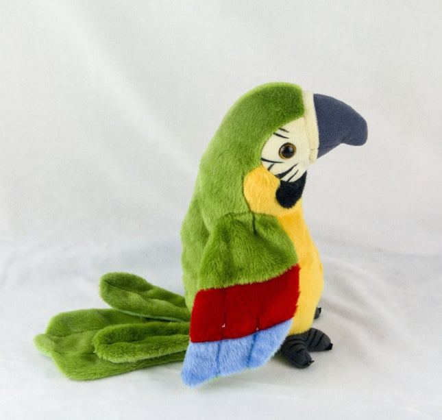 Talking Macaw Parrot Plush Toy – Electronic Repeating Stuffed Animal Bird for Kids & Pet Fun