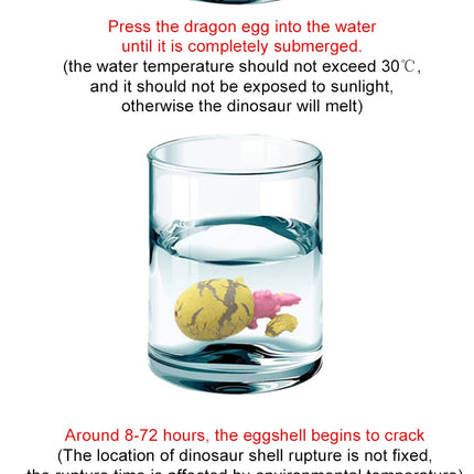 Mini Dinosaur Eggs 2x3cm Soak in Water to Expand Hatching Breaking Shells Children Early Education Toys Growth Cognition TMZ